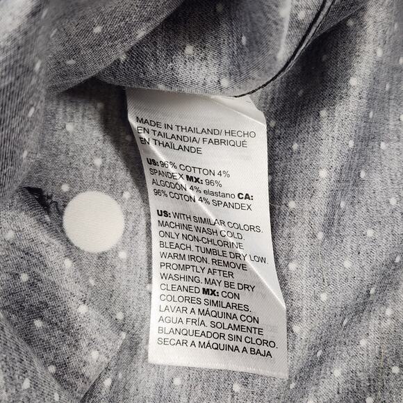 Chico’s No Iron Polka Dot Tunic Top Black White Size 2.5 (14) - Picture 7 of 10